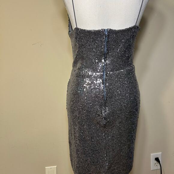 B. Darlin , V-neck, Spaghetti Strap Sequin Mini Dress-Size 11/12 - Picture 5 of 16